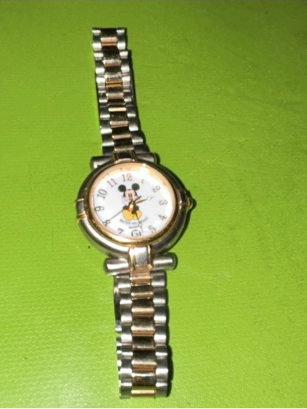 Disney Two-Tone Mickey Mouse Bracelet Watch - Silver and Gold